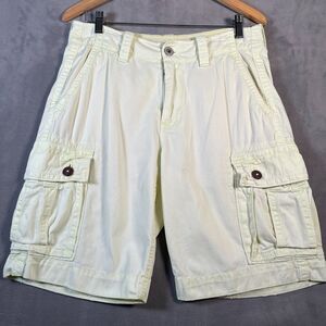 American Eagle Shorts Mens 30 Light Green Cargo Heavy Cotton Outdoor 11" Inseam